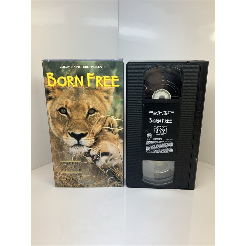 Born Free (1965, VHS 1995) Virginia McKenna Lion Lioness Zoo Open Road‎ Films